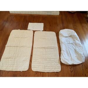 Avocado Quilted Organic Cotton Mattress Pad Protector Bedding Lot  | 28" x 53"
